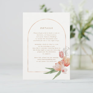 Cartão de Informações de Casamento Floral de Jardi
