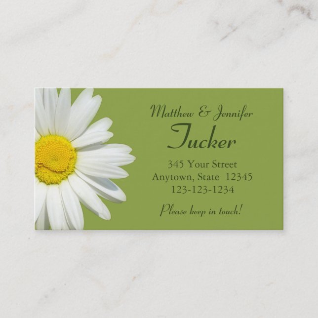 Cartão de Informações de Contato do Noivo e do Gro (Frente)