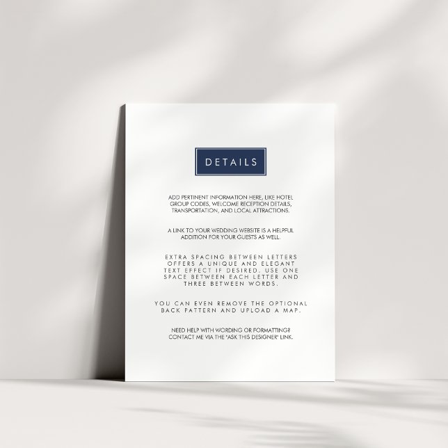 Cartão de Informações de Convidado de Casamento de (Criador carregado)