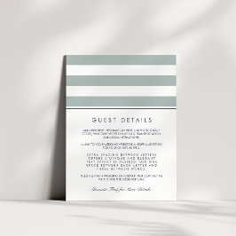 Cartão de Informações de Convidado de Stripe Metro