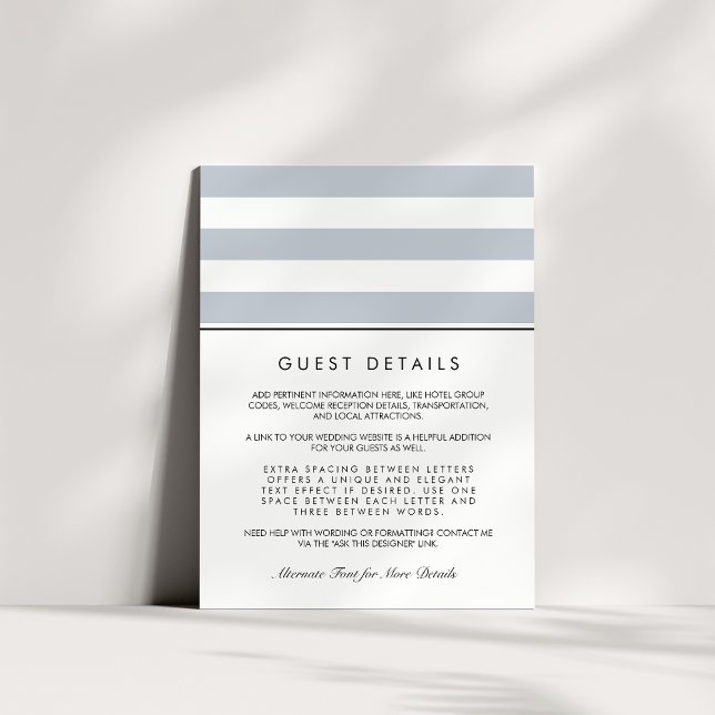 Cartão de Informações de Convidado de Stripe Metro (Criador carregado)