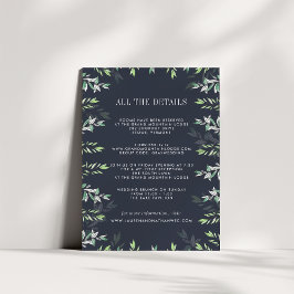 Cartão de Informações de Convidado do Winter Sage