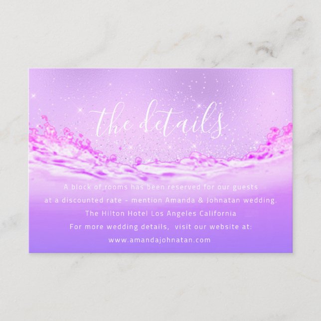 Cartão de Informações de Encontro Detalhes do Casa (Frente)