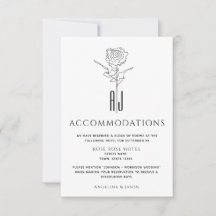 Cartão de Informações de Hospedagem de Casamento S