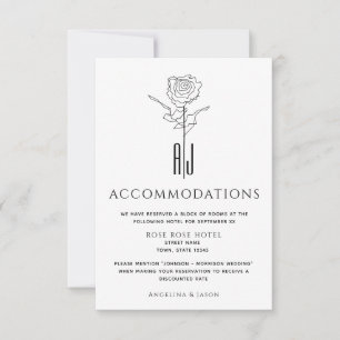 Cartão de Informações de Hospedagem de Casamento S