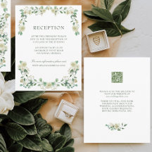 Cartão de Informações de Recepção de Casamento Meg