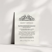 Deco Flourish Weding Guest Information