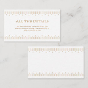 Cartão De Informações Deco Moderno   Detalhes de Casamento em Faux Doura