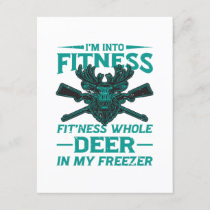 Cartão De Informações Deer In My Freezer - Amante caçador