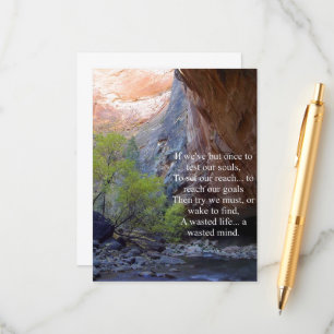 Cartão De Informações Definição de Objetivos Inspirativos