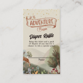 Cartão De Informações Deixe A Aventura Começar A Fralda De Bilhetes De R