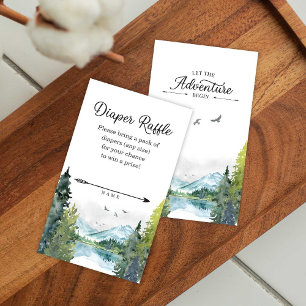 Cartão De Informações Deixe A Aventura Começar Chá de fraldas Fralda Raf