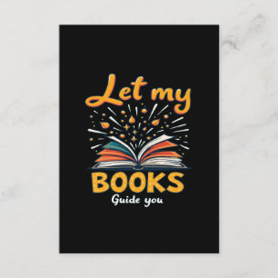 Cartão De Informações Deixe meus livros orientá-lo - Inspirador Design d