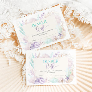 Cartão De Informações Delicar Oceano Sob Fralda Marinha Raffle