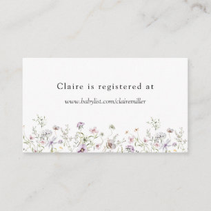 Cartão De Informações Delicate Purple Chá