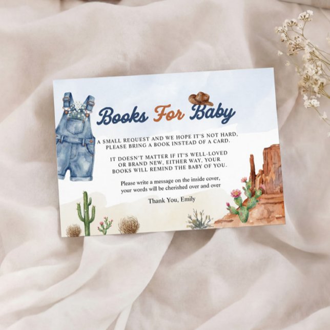 Cartão De Informações Denim Blue Jean Books for Baby Card  (Criador carregado)