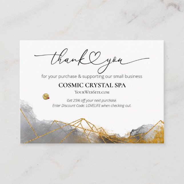 Cartão De Informações *~* Desconto QR - OBRIGADO COM A Revisão AP8 DO LO (Frente)