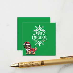 Cartão De Informações Desejamos-lhe um feliz natal com papais noeis de c