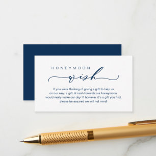 Cartão De Informações Desejo de lua de mel, Design romântico moderno