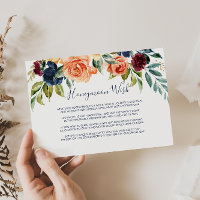 Desejo de Lua de Mel Floral Elegante Multicolorido