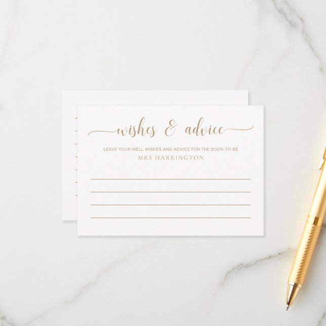 Cartão De Informações Desejos e Conselhos Leyton Gold (Frente/Verso In Situ)