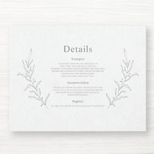 Cartão De Informações Desenho De Folhagem Botânica Desenho Moderno Eleg