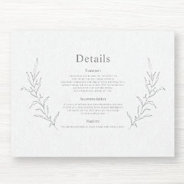 Cartão De Informações Desenho De Folhagem Botânica Desenho Moderno Elega