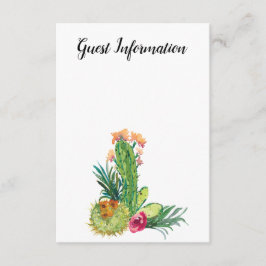 Cartão De Informações Desert Cactus, Adicione Sua Própria Foto, Informaç