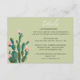 Cartão De Informações Desert Cactus Bloom