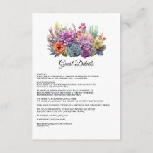 Desert Hues Floral Wedes Detalhes do Convidado