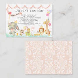 Cartão De Informações Desfile de Animais Bebês Docinhos Exposição de Pre