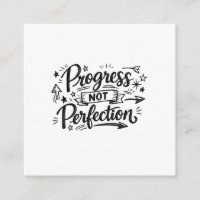 Design de Citação Motivacional Progresso Não Perfe