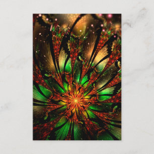 Cartão De Informações design de flor fractal abstrato.