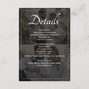 Cartão De Informações Design do seu próprio casamento com a Colagem de F