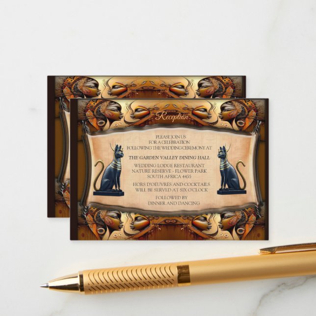 Cartão De Informações Design moderno egípcio, islâmico, árabe e africano (Frente/Verso In Situ)