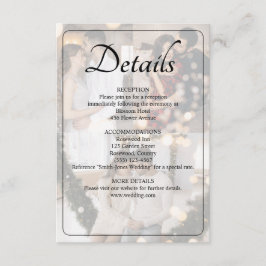 Cartão De Informações Design Seu Próprio Casamento de Colagem Fotográfic