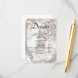 Cartão De Informações Design Seu Próprio Casamento de Colagem Fotográfic