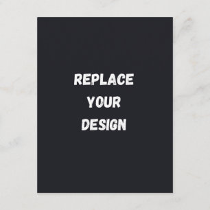 Cartão De Informações Design simples preto personalizado Adicionar Foto 