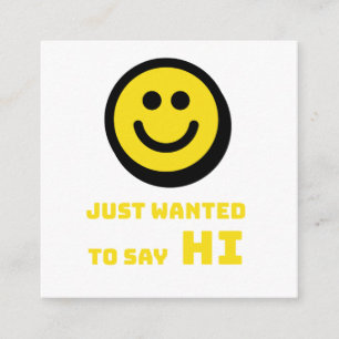 Cartão De Informações Design sorridente