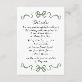 Cartão De Informações Destination Tropical Wedding Details Card