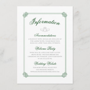 Cartão De Informações Destino de Aquarela: Informações sobre a Irlanda