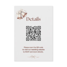 Details Insert for Pink Wedding Bells Invitation