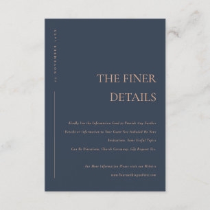 Cartão De Informações Detalhe de Casamento da Tipografia de Feira de Mar