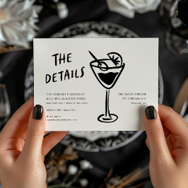 Cartão De Informações Detalhe de Casamento do Código QR do Retro Funky M