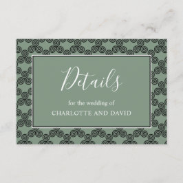 Cartão De Informações Detalhe de Casamento Irlandês do Modern Celtic Kno