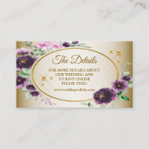 Detalhe de Casamento Roxo Rosa Floral Verde Dourad