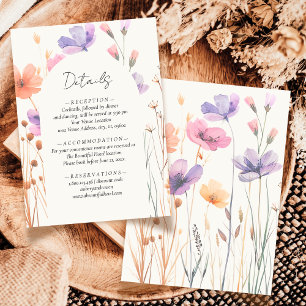 Cartão De Informações Detalhe de Casamento Simples e Neutro de Vitória F