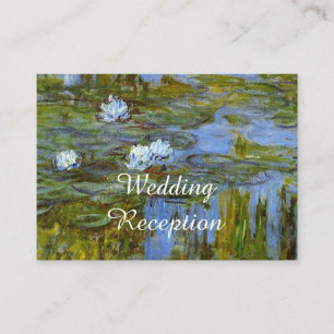 Cartão De Informações detalhe de recepção de casamento com nenúfar vinta