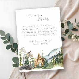 Cartão De Informações Detalhe do Casamento da Madeira Pinheira-Montanha