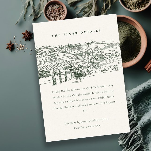 Cartão De Informações Detalhe do Casamento da Montanha da Energia Verde  (Criador carregado)